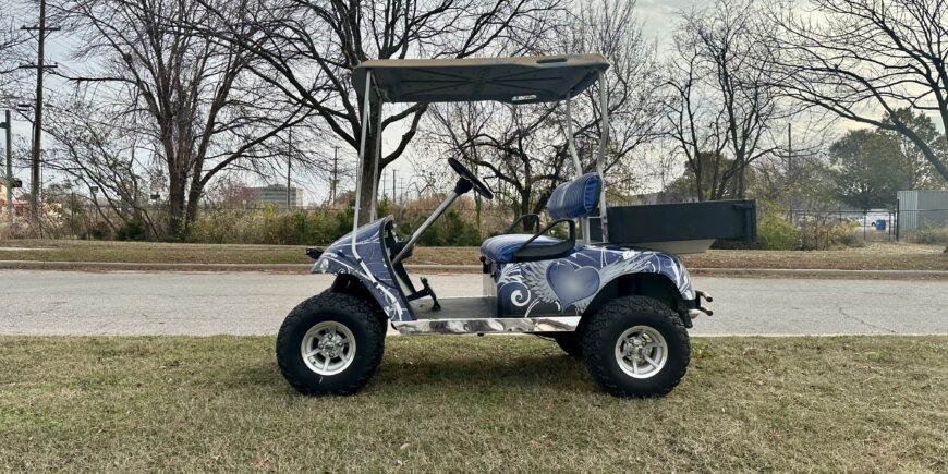 2001 EZGO TXT Gas – Blue Wrapped
